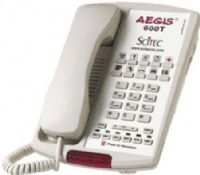 Scitec AEGIS 600T Two-Line Hotel Phone with Speakerphone, 10 Programmable Guest Service Keys, Smart Data Port recognizes open line, Patented One-Touch Voice Mail Retrieval Touchbar, Automatic Electronic Line Selection, Smart NEON/LED Message Waiting Light, Smart Line Upgrade Switch, Hands-Free Key, Volume Control Key (AEGIS600T AEGIS-600T) 