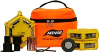 Aervoe 1147x Classic Road Flare Kit, 3-flares with Amber LEDs and Flare Holders, Yellow; 3 Yellow flares with amber LEDs; Soft sided nylon carry bag; Includes 6 AA batteries; 2 hex wrenches for battery replacement; Operating Temperature 14F to 122F; Dimensions 5.25" x 5.75" x 5.5"; Weight 3 lbs; UPC 088193111475 (AERVOE1147x AERVOE-1147x AERVOE 1147x) 