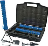 Aervoe 1156x Baton Traffic Flare Kit, 3-flare kit with Red and Blue LEDs, Blue; 15 red and blue LEDs visible light range up to 1 mile; 1 Half-watt flashlight; Waterproof and will float; Crush proof; Corrosion proof; High strength magnets attach to metal surfaces; UPC 088196111567 (AERVOE1156X AERVOE-1156X AERVOE 1156X AERVOE 1156 X) 