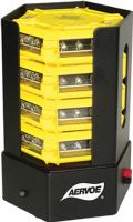 Aervoe 1160 Universal Road Flare, 4-flare kit with Amber LEDs and stacking charging case, Safety Yellow; Universal Road Flare Kit contains 4 extremely durable, rechargeable 18-LED flares that are a safe alternative to incendiary flares; UPC 088193011607 (AERVOE1160 AERVOE-1160 AERVOE 1160) 