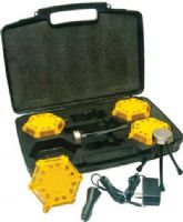 Aervoe 1167 Super Road Flare Kit, 4-flare kit with Amber LEDs, Safety Yellow; Kit includes 4 Super LED Road Flares; Each flare has 24 super bright LEDs that are visible up to 2 miles; 7 flashing patterns including SOS Rescue (Morse Code); Intrinsically safe design with a rubber-tight seal (not certified); UPC 088193011676 (AERVOE1167 AERVOE-1167 AERVOE 1167) 