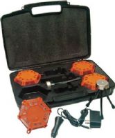Aervoe 1168 Super Road Flare Kit, 4-flare kit with Red LEDs, Safety Orange; Kit includes 4 Super LED Road Flares; Each flare has 24 super bright LEDs that are visible up to 2 miles; 7 flashing patterns including SOS Rescue (Morse Code); Intrinsically safe design with a rubber-tight seal (not certified); UPC 088193011683 (AERVOE-1168 AERVOE 1168 AERVOE1168) 