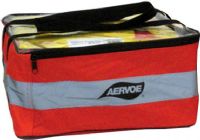 Aervoe 1192 28" Safety Cone, 3 pack Kit, Orange Color; Collapses flat for easy storage; Made of durable nylon; 4 lb. weighted base; 2 Reflective stripes; Blinking red LED beacon; Includes the storage case that holds the cone and light; Meets MUTCD specifications (4" and 6" reflective bands); UPC 188193011928 (AERVOE1192 AERVOE-1192 AERVOE 1192) 