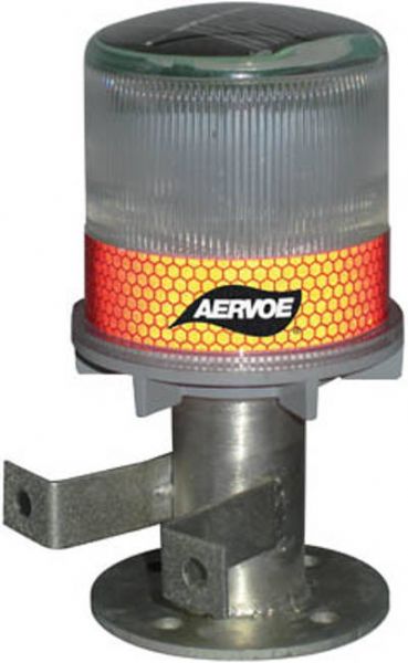 Aervoe 1197 Solar Strobe and Signal Light, Red Color, 4 Red LED flashing lights are visible up to 1640 ft, Large solar charging panel, ON/OFF switch lets you turn it off when stored in a dark place so it does not deplete stored battery power, Weatherproof, Meets MUTCD, Includes two way mounting bracket, Will not fit on top of our Collapsible Safety Cones, Dimensions 3.58” x 6.14”, Weight 1.75 lbs, UPC 088193011973 (AERVOE1197 AERVOE-1197 AERVOE 1197)