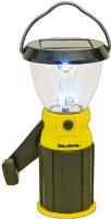 Aervoe 7470 Mini Solar Lantern, Yellow Color; Solar and dynamo hand crank powered such as Full solar charge provides up to 5 hours of use, 1-3 minutes of winding provides up to 1 hour of use; 6 LED Lantern operates on high (6 LEDs) or low (3 LEDs); Less than 7" tall; Charges cell phones; Includes a carabiner to hang in a tent or string line; Charging indicator light; AC/DC input; Dimensions 3.38"L x 3.38"W x 6.69"H; Weight 1 lbs; UPC 769372074704 (AERVOE7470 AERVOE-7470 AERVOE 7470) 