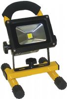 Aervoe 8711 10-Watt LED Work Light, Yellow Color; Rechargeable lithium ion battery; 1 10-watt Epistar LED; Angle adjustable light; Weather resistant; IP65 Rated; On/Off switch; Optional Metal Stand holds up to 2 Work Lights; Includeds 120V AC wall charger, 12V DC vehicle charger, Stand-alone base; Dimensions 5.75" x 6.5" x 9.5"H; Weight 3.25 lbs; UPC 088193087114 (AERVOE8711 AERVOE-8711 AERVOE 8711) 