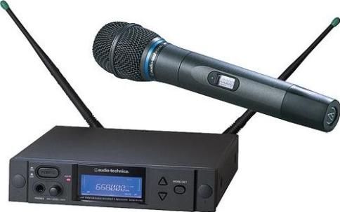 Audio-Technica AEW-4230AD Wireless Handheld Microphone System, Band D: 655.500 to 680.375MHz, AEW-R4100 Receiver, AEW-T3300a Handheld Transmitter, Cardioid, Condenser Capsule, 996 Selectable UHF Channels, IntelliScan Feature, True Diversity Reception, 10mW & 35mW Output Power, Backlit LCD displays on transmitters, High-visibility white-on-blue LCD information display (AEW4230AD AEW-4230AD AEW 4230AD AEW4230-AD AEW4230 AD)