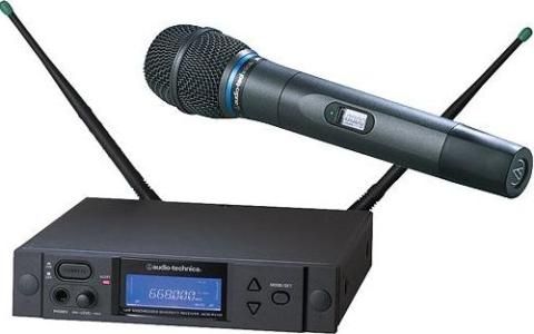 Audio-Technica AEW-4250AC Wireless Handheld Microphone System, Band C: 541.500 to 566.375 MHz, AEW-R4100 Receiver, AEW-T5400a Handheld Transmitter, Cardioid, Condenser Capsule, 996 Selectable UHF Channels, IntelliScan Feature, True Diversity Reception, 10mW & 35mW Output Power, Backlit LCD displays on transmitters, Link and coordinate multiple receiver channels (AEW4250AC AEW-4250AC AEW 4250AC AEW4250-AC AEW4250 AC)