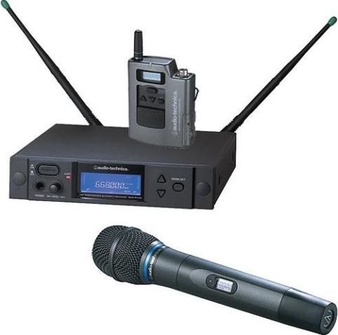 Audio-Technica AEW-4315AD Dual Transmitter UHF Wireless System, Band D: 655.500 to 680.375MHz, AEW-R4100 Receiver, AEW-T1000a UniPak Transmitter, AEW-T5400a Handheld Transmitter, Cardioid, Condenser Capsule, 996 Selectable UHF Channels, IntelliScan Feature, True Diversity Reception, 10mW & 35mW Output Power, Backlit LCD displays on transmitters, High-visibility white-on-blue LCD information display (AEW4315AD AEW-4315AD AEW 4315AD AEW4315-AD AEW4315 AD)