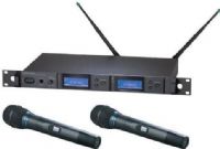 Audio-Technica AEW-5233AC Dual Wireless Microphone System, Band C: 541.500 to 566.375MHz, AEW-R5200 Dual Receiver, x2 AEW-T3300a Handheld Transmitters, Cardioid Condenser Capsule, Simultaneous Dual Microphone Operation, 996 Selectable UHF Channels, IntelliScan Frequency Scanning, On-board Ethernet interface, Backlit LCD displays on transmitters (AEW5233AC AEW-5233AC AEW 5233AC AEW5233 AC AEW5233-AC) 