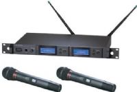 Audio-Technica AEW-5244AC Dual Wireless Microphone System, Band C: 541.500 to 566.375MHz, AEW-R5200 Dual Receiver, x2 AEW-T4100a Handheld Transmitters, Cardioid Dynamic Capsule, Simultaneous Dual Microphone Operation, 996 Selectable UHF Channels, IntelliScan Frequency Scanning, On-board Ethernet interface, Backlit LCD displays on transmitters, High-visibility white-on-blue LCD information display (AEW5244AC AEW-5244AC AEW 5244AC AEW5244-AC AEW5244 AC) 