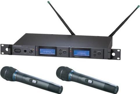 Audio-Technica AEW-5255AD Dual Wireless Microphone System, Band D: 655.500 to 680.375MHz, AEW-R5200 Dual Receiver, x2 AEW-T5400a Handheld Transmitters, Cardioid Condenser Capsule, Simultaneous Dual Microphone Operation, 996 Selectable UHF Channels, IntelliScan Frequency Scanning, On-board Ethernet interface, Backlit LCD displays on transmitters, High-visibility white-on-blue LCD information display (AEW5255AD AEW-5255AD AEW 5255AD AEW5255-AD AEW5255 AD)