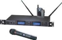 Audio-Technica AEW-5314AD Dual Wireless Microphone System, Band D: 655.500 to 680.375MHz, AEW-R5200 Dual Receiver, AEW-T4100a Handheld Transmitter, Cardioid Dynamic Capsule, AEW-T1000a UniPak Transmitter, Simultaneous Dual Microphone Operation, 996 Selectable UHF Channels, IntelliScan Frequency Scanning, On-board Ethernet interface, Backlit LCD displays on transmitters (AEW5314AD AEW-5314AD AEW 5314AD AEW5314-AD AEW5314 AD) 