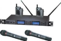 Audio-Technica AEW-5416AC Dual Wireless Microphone Combo System, Band C: 541.500 to 566.375MHz, AEW-R5200 Dual Receiver, x2 AEW-T6100a Handheld Transmitters, Hypercardioid Dynamic Capsule, x2 AEW-T1000a UniPak Transmitter, Simultaneous Dual Microphone Operation, 996 Selectable UHF Channels, IntelliScan Frequency Scanning, On-board Ethernet interface, Backlit LCD displays on transmitters (AEW5416AC AEW-5416AC AEW 5416AC AEW5416-AC AEW5416 AC) 