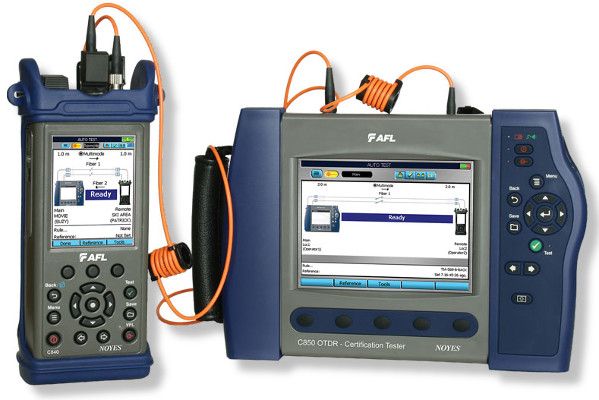 AFL C860 QUAD OTDR and Certification Test Kit; 22 dB (MM), 26 dB (SM) dynamic range (OTDR); Inspection capable with the DFS1 Digital FiberScope; Integrated OPM, OLS, and VFL (650 nm); LED 850/1300 nm and Laser 1310/1550 nm sources (OLS); Full Auto, Expert, Real-Time OTDR test modes; More than 8 hours battery life or AC power; Touch and Test user interface, TRM reporting software; Weight 7 lbs (AFL-C860 AFLC-860 C-860 AFL C 860)