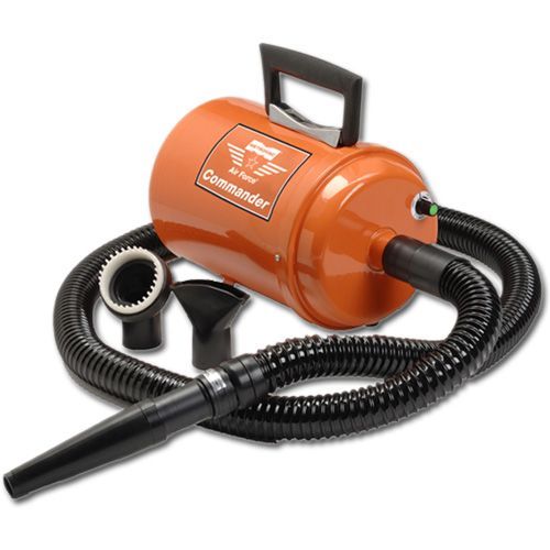 Metrovac 114-142386 Model AFTD-1V Air Force Steel Commander Variable Speed Dog Dryer, 1.17 HP, Orange; A lightweight pet dryer is so powerful you will forget it's portable; A floor/table pet dryer with variable speed control allows you to groom large or small breeds; Powerful enough for drying heavy coated breeds; Ideal for the grooming professional or pet owner; UPC 031275142386 (METROVACAFTD1V METROVAC AFTD1V AFTD 1V AFTD-1V 114-142386)