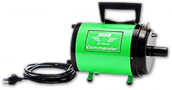 Metrovac 114-142928 Model AFTD-1VG Air Force Steel Commander Variable Speed Dog Dryer, 1.17 HP, Green; Green Color; A lightweight pet dryer is so powerful you will forget it's portable; A floor/table pet dryer with variable speed control allows you to groom large or small breeds; Powerful enough for drying heavy coated breeds; Ideal for the grooming professional or pet owner; UPC 031275142928