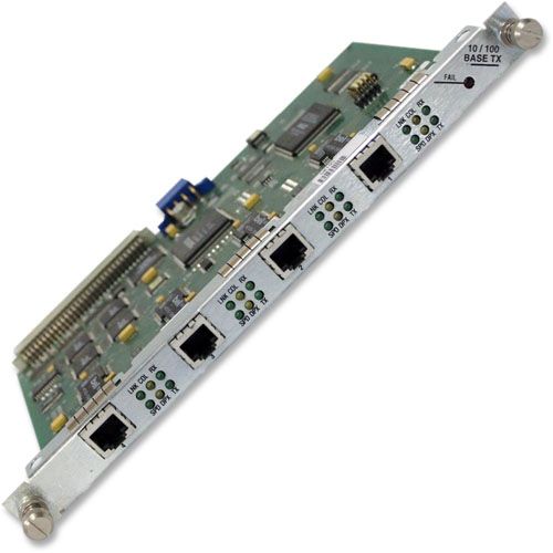 Nortel AG2204017 Refurbished Four Port 10/100TX Link Module with FRE4-PPC 128MB Processor For use with Nortel BLN/BCN series, Auto-sensing per device, Flow control, Full duplex capability, 100 Mbps Data Transfer Rate (AG-2204017 AG 2204017)