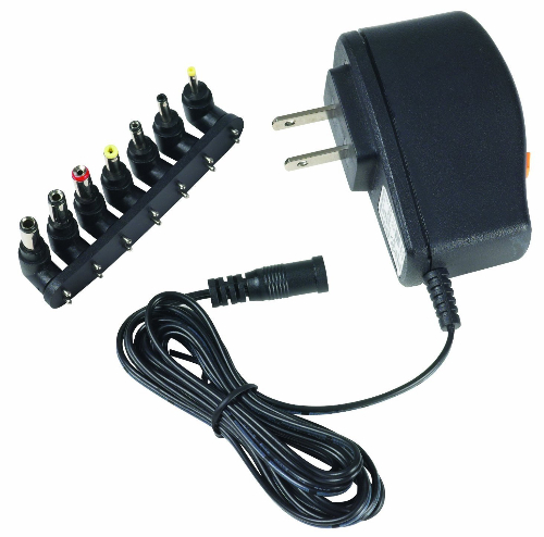 RCA AH30BR Universal AC to DC Adapter; Replaces your original DC adapter; Powers devices requiring up to 300mA; Saves energy by providing the exact power amount your device needs, with no waste; Switchable votage options from 1.5 to 12 Volts; Includes 7 tips; UPC 044476086236 (AH30BR AH-30BR)