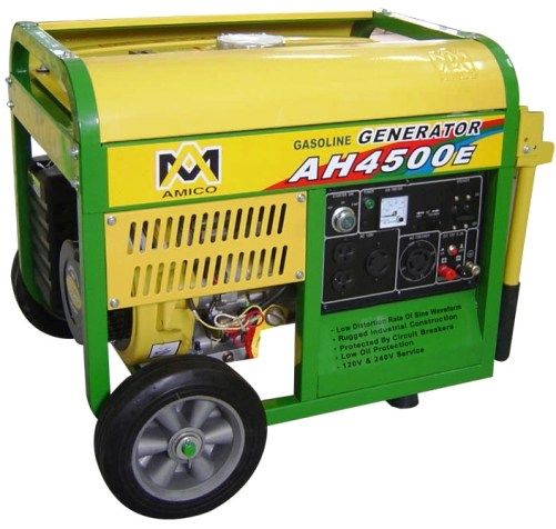 Amico AH4500E Gasoline Generator 120V/240V, Rated AC Power 4000W, Max. AC Power 4500W, Displacement 212cc (AH4500E AH-4500E AH-4500 AH4500-E AH4500 AH450)