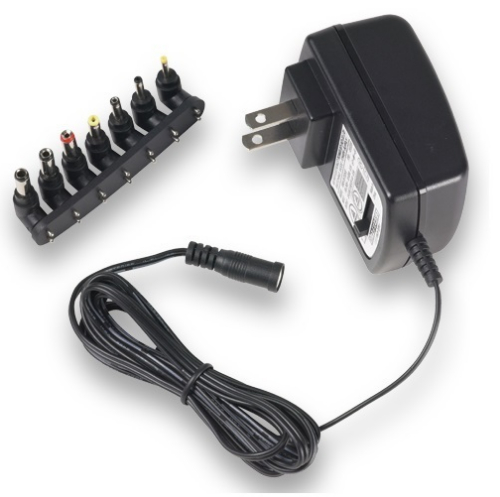 RCA AH50BR Universal AC to DC Adapter; Replaces your original DC adapter; Powers devices requiring up to 500mA; Saves energy by providing the exact power amount your device needs, with no waste; Switchable votage options from 3 to 12 Volts; Includes 7 tips; UPC 044476086243 (AH50BR AH-50BR)