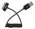 RCA AH740CBR Coiled Ipod/Iphone Power And Sync Cable - Black; Charge, sync and power your iPod, iPhone or iPad with your Mac or Windows PC; Compatible with iPod, iPhone and iPad2-foot coiled cord keeps the cable out of the way when you; Available in white (AH740CR) and black (AH740CBR); Limited lifetime warranty; UPC 044476086342  (AH740CBR AH-740CBR) 