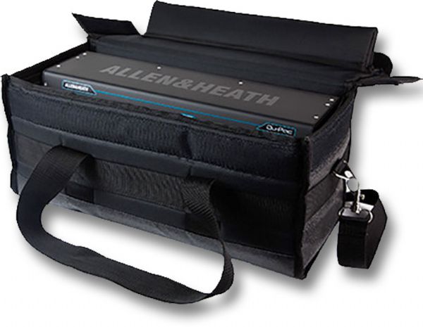 Allen And Heath AH-AP9933  Padded Gig Bag for QU-Pac Mixers, Black; Fits QU-Pac Mixer; Made from Ballistic Nylon; Comfort-Grip Handle; Detachable Shoulder Strap; Dimensions 19.5