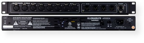 Allen And Heath AH-AR2-84-BLK Expansion Rack 8x4 For GLD And Qu Mixers, Black; Expander AudioRack for Allen & Heath's GLD digital mixing system; Adds 8 XLR inputs and 4 XLR outputs to the GLD system; Add up to two GLD-AR84s to your system; Easy connectivity with inexpensive and readily available Cat 5 cable; Dimensions 24.0