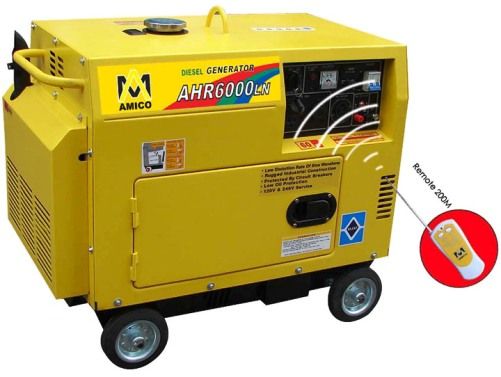 Amico AHR6000LN Diesel Generator 120V/240V Remote Control, Rated AC Power 6000W, Max. AC Power 6500W (AHR6000LN AHR6000L AHR6000 AHR-6000LN AHR-6000L AHR-6000)