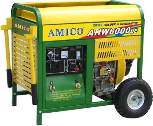 Amico AHW6000LE Diesel Welder-Generator 6KW & 210A, Rated AC Power 6000W, Max. AC Power 6500W (AHW6000LE AHW6000L AHW6000 AHW-6000LE AHW-6000L AHW-6000)