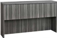 Mayline AHW60-GRY Aberdeen 60" W Hutch With Wood Doors, Durable thermally-fused laminate surfaces for long-lasting use, Four cabinet styled doors with self-closing hinges, 21.5" clearance between work surface and bottom of shelf, 58" W x 13.38" D x 37.38" H Inside Dimensions, Back panel with two cable grommets for wall access, UPC 760771463793, Gray Tf Laminate Finish (AHW60-GRY AHW60 GRY AHW60GRY AHW60 AHW-60 AHW 60) 