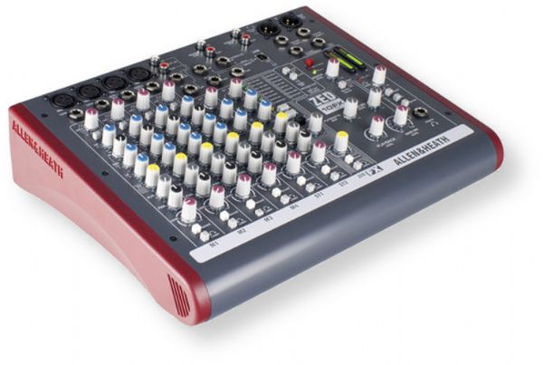 Allen and Heath AH-ZED10FX Multi-Purpose Miniature Mixer, Gray and Red; 24-Bit Effects Processor; 4 Microphone Inputs; 4 Mono Line or Instrument Inputs; 2 Stereo Line Inputs (ALLEN AND HEATH AHZED10FX ALLEN AND HEATH AH-ZED-10FX ALLEN AND HEATH AH-ZED10FX ALLEN AND HEATH AH/ZED/10/FX ALLEN AND HEATH AH ZED 10 FX ALLEN-AND-HEATH-AH-ZED-10-FX ALLEN AND HEATH AH ZED 10 FX ALLEN AND HEATH AH-ZED 10 FX)