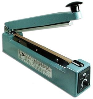 American International Electric AIE-205 Impulse Hand Sealer 8in wide 5mm Seal, Seal Thickness 6 mil, Watts: 450W, Weight: 9 lbs, All metal sealers, Adjustable heat controls, Compact and portable, Rugged construction, Color : Blue (AIE 205, AIE205, 205)
