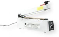 American International Electric AIE-205-CFP Hand Operated Double Line Impulse Sealer with Trimmer, White; 8" Seal Length; 5 mm Wide Double Seal; 600W; Weight: 12 lbs (AIE-205-CFP AIE205CFP AIE-205CFP 205-CFP 205CFP) 