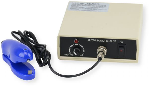 American International Electric AIE-405US Portable Ultrasonic Clamshell Sealer; 40W; 2.5mm x 3.5mm Seal Area; 0.3 to 2.5 Seconds Seal Timer; 2 x 0.5mm Material Thickness; Weight: 2 lbs (AIE-405US AIE-405-US AIE405US AIE405-US 405US)