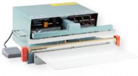 American International Electric AIE-410A1 Automatic Programmable Impulse Sealer; 18" Seal Length; 8 mil Max. Material Thickness; 10mm Seal Width; 1200 Watts; Includes Electric Foot Pedal; 1200W; 49 lbs (AIE-410A1 AIE410A1 AIE-410-A1 410A1 410-A1) 