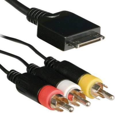 Axxess AIP-AV5V iPod to Audio/Video RCA Cable, Includes 5/12V Power and Ground to charge iPod (AIPAV5V AIP AV5V)