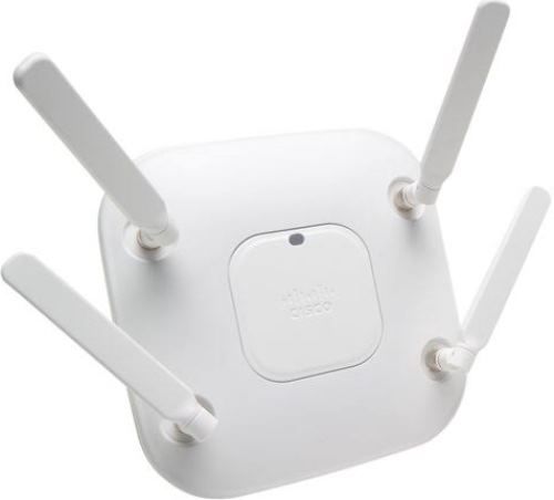 Cisco AIR-CAP3602E-A-K9 Aironet 3602e Dual-Band Controller-based 802.11a/g/n Wireless Access Point with External Antennas; Data Transfer Rate 450 Mbps; Certified for use with antenna gains up to 6 dBi (2.4 GHz and 5 GHz); 256 MB DRAM/32 MB flash System Memory; 10/100/1000BASE-T autosensing (RJ-45), Management console port (RJ-45) Interfaces; UPC 882658458422 (AIRCAP3602EAK9 AIR-CAP3602EA-K9 AIRCAP3602E-AK9)