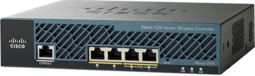 Cisco AIR-CT2504-15-K9 Aironet 2504 Wireless LAN Controller for up to 15 Access Points with 15 AP Licenses; Wired-network speed and nonblocking performance for 802.11n and 802.11ac networks, Supports up to 1 Gbps throughput; Supports corporate wireless service for mobile and remote workers with secure wired tunnels to the Cisco Aironet 600, 1130, 1140 or 3500 Series Access Points (AIRCT250415K9 AIR-CT250415-K9 AIRCT2504-15K9)