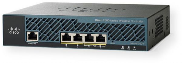 Cisco AIR-CT2504-5-K9 Aironet 2504 Wireless LAN Controller for up to 5 Access Points with 5 AP Licenses; Wired-network speed and nonblocking performance for 802.11n and 802.11ac networks, Supports up to 1 Gbps throughput; Supports corporate wireless service for mobile and remote workers with secure wired tunnels to the Cisco Aironet 600, 1130, 1140 or 3500 Series Access Points (AIRCT25045K9 AIR-CT25045-K9 AIRCT2504-5K9)