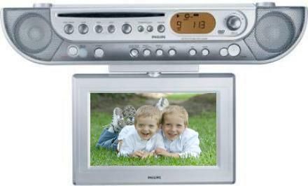 Philips Ajl700 Under Cabinet Kitchen Dvd Clock Radio With Tv Tuner