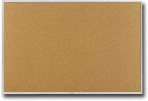 Ghent AK44 Aluminum Frame Tradicional Cork Bulletin Board 4' x 4'; Natural tan cork bulletin boards withstand the wear and tear of repeated tacking; Push pins, staples, or tacks can be easily inserted and hold firmly;  Cork surface is self-healing and will maintain its smooth, attractive appearance for years; Withstands wear and tear of repeated tacking; UPC 014935058104 (GHENTAK44 GHENT AK44 AK 44 GHENT-AK44 AK-44)