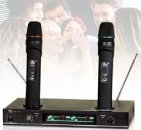 AmericanKJ AKJ6112 Wireless Plug-In-N-Recharge VHF Dual Channel Wireless Microphone System, Service Area 100 ft (30 M), Frequency Stability +/- 0.005%, Audio Frequency Response 80 – 15000Hz, Image and Spurious Rejection 45dB Minimum, S/N Ratio more than 75dB, Max. SPL more than100dB, T.H.D. less than 1% (AKJ-6112 AKJ 6112 AK-J6112) 
