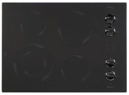Amana AKT3040SS 30" Smoothtop Electric Cooktop with 4 Ribbon Radiant Elements and ON/HOT Indicator Lights: Black (AKT 3040SS AKT-3040SS 3040SS)