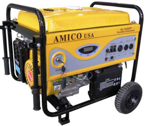Amico AL-5500DT Gasoline Generator with Remote Control, Rated AC Power 5500W, Max. AC Power 6000W (AL5500DT AL-5500D AL-5500 AL5500D AL5500 AL550 AL550)
