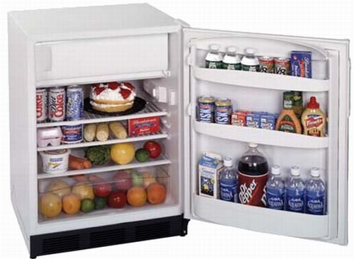 Summit AL650L ADA Compliant 32 high 24 wide Refrigerator-Freezers 5.1 Cu.Fu., Adjustable thermostat, Interior light, Adjustable shelves, Front Mounted Lock, Defrost Type Cycle, 115 volt, 60hz, Dimensions 32