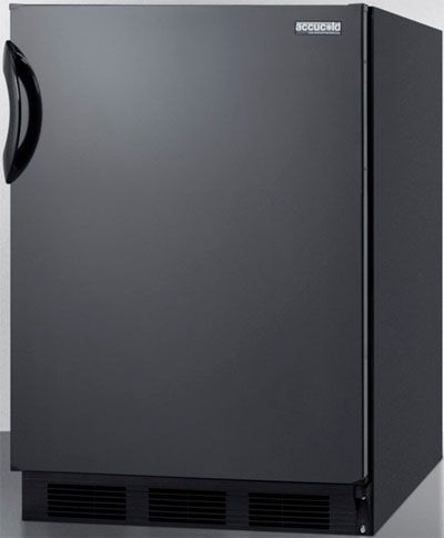 Summit AL652B Ada Compliant Refrigerator-Freezer 5.1 Cu.Fu., Finish: black, Door Swing Reversible, Adjustable thermostat, Interior light, Adjustable shelves, Defrost Type Cycle, Door storage for large bottles, Sturdy external handle, 115 volt, 60hz (AL-652B AL652 AL65) 