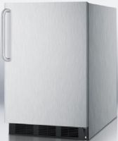 Summit ALB653BCSS ADA Compliant Built-in Refrigerator-Freezer with Cycle Defrost in Complete Stainless Steel, 5.1 cu.ft. Capacity, Less than 24 inches wide to fit tight spaces, RHD Right Hand Door Swing, Professional towel bar handle, Dual evaporator, Zero degree freezer, Adjustable glass shelves, Fruit and vegetable crisper, UPC 761101016474 (ALB-653BCSS ALB 653BCSS ALB653B ALB653) 