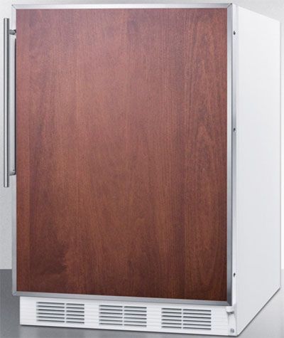 Summit AL750BIFR Compact All-Refrigerator, 24 Size, 5.5 Cu. Ft. Capacity, Automatic Defrost, 3 Shelf Quantity, Wire Shelf Type, Adjustable Thermostat, Dial Thermostat Type, Rear Of Unit Condensor Location, 4 Level Legs Quantity, Adjustable Shelf, Interior Light, 100% CFC Free, Counter-Depth, Stainless Steel Frame - Requires Panel (AL750BIFR AL750BI FR AL750BI-FR AL750 AL-750 AL 750)