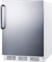  Summit AL750BISSTB Compact All-Refrigerator, 24 Size, 5.5 Cu. Ft. Capacity, Automatic Defrost, 3 Shelf Quantity, Wire Shelf Type, Adjustable Thermostat, Dial Thermostat Type, Rear Of Unit Condensor Location, 4 Level Legs Quantity, Adjustable Shelf, Interior Light, 100% CFC Free, Counter-Depth, Stainless Door with Pro Handle, Undercounter, Field Reversible Doors,  Weight 115 Lbs 